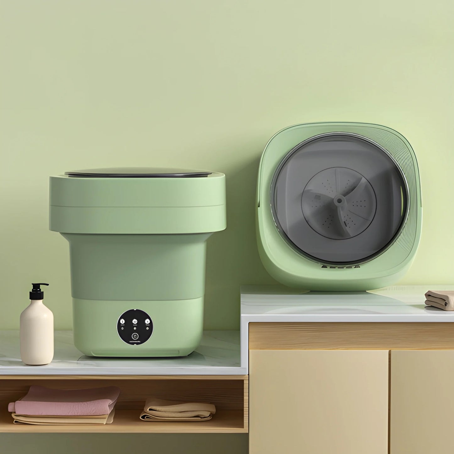 WashFold Pro 6.5L – Mini Machine à Laver Portable Pliable